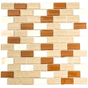 Kristall Natursten Brickmosaik Mix Beige | Ekosten.se