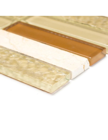 Beige Stavmosaik Kristall Natursten | Ekosten.se