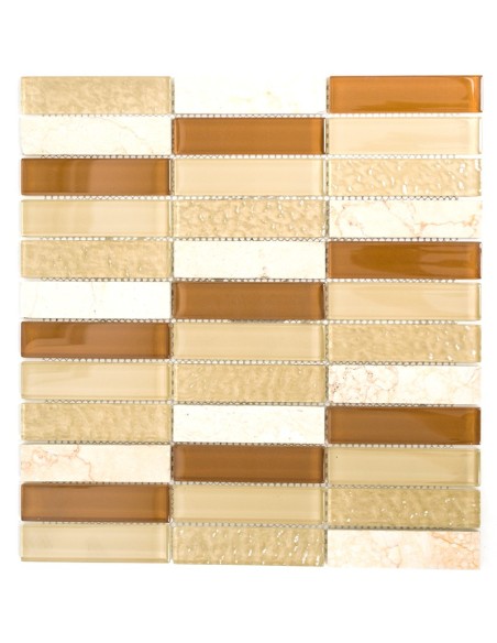 Beige Stavmosaik Kristall Natursten | Ekosten.se