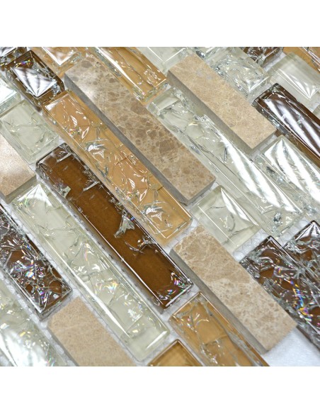 Stavmosaik Kristall Marmor Beige | Ekosten.se