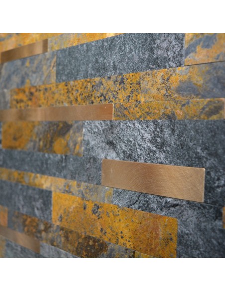Mosaik Självhäftande Vinyl Skiffer Guld | Ekosten.se