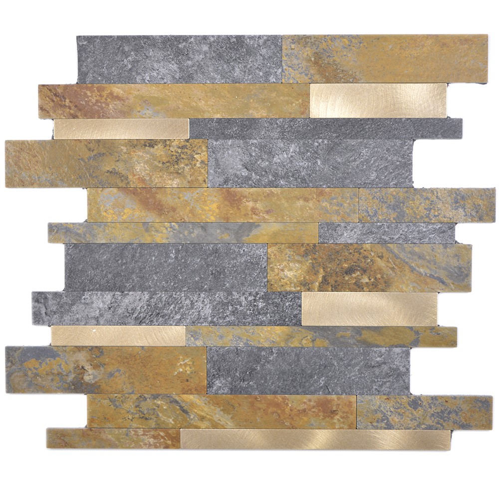 Mosaik Självhäftande Vinyl Skiffer Guld | Ekosten.se