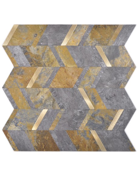 Självhäftande Vinylmosaik Skiffer Guld | Ekosten.se