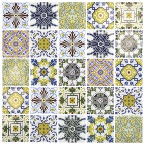 Squares Retro Självhäftande Vinyl Mosaik | Ekosten.se