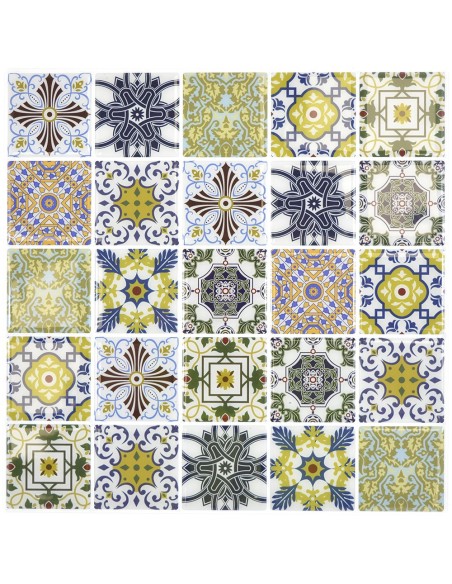 Squares Retro Självhäftande Vinyl Mosaik | Ekosten.se