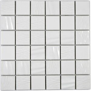 Vit Struktur Keramik Mosaik Kanran | Ekosten.se