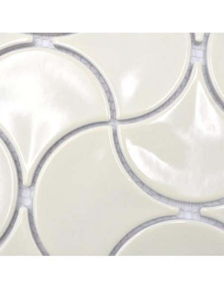 Kakel Mosaik Mosaik Elfenben Blank Wave | Ekosten.se