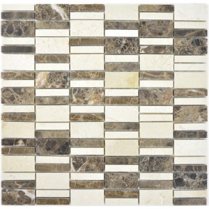 Polerad Marmor Mosaik Brun Beige | Ekosten.se