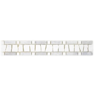 Marmor Bård Stege Grå Vit 5x30cm | Ekosten.se