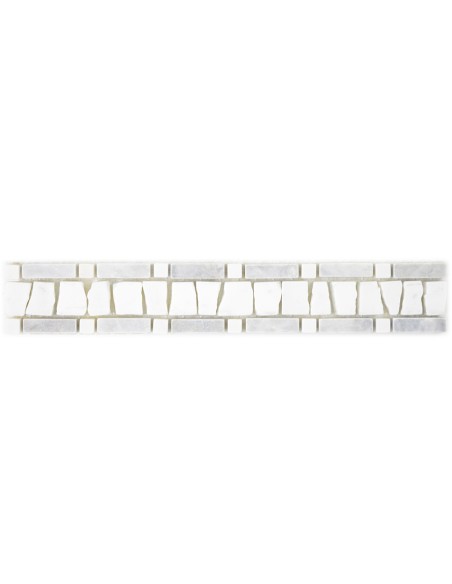 Marmor Bård Stege Grå Vit 5x30cm | Ekosten.se