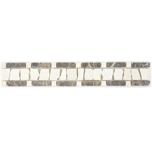 Bård Marmor Stege Brun Creme 5x30cm | Ekosten.se