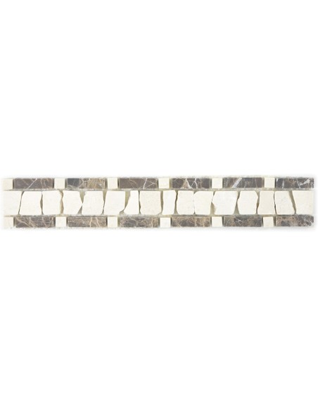 Bård Marmor Stege Brun Creme 5x30cm | Ekosten.se