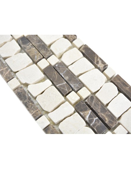 Bård Marmor Stege Brun Creme 5x30cm | Ekosten.se