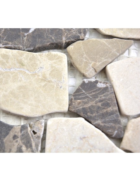 Bård Marmor Oregelbunden Beige Brun 10x30cm | Ekosten.se