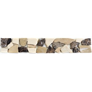 Bård Marmor Oregelbunden Beige Brun 5x30cm | Ekosten.se