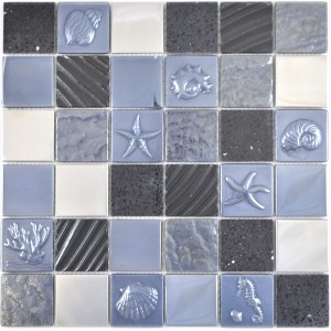 Svart Silver Komposit Kristall Mosaik Mix | Ekosten.se