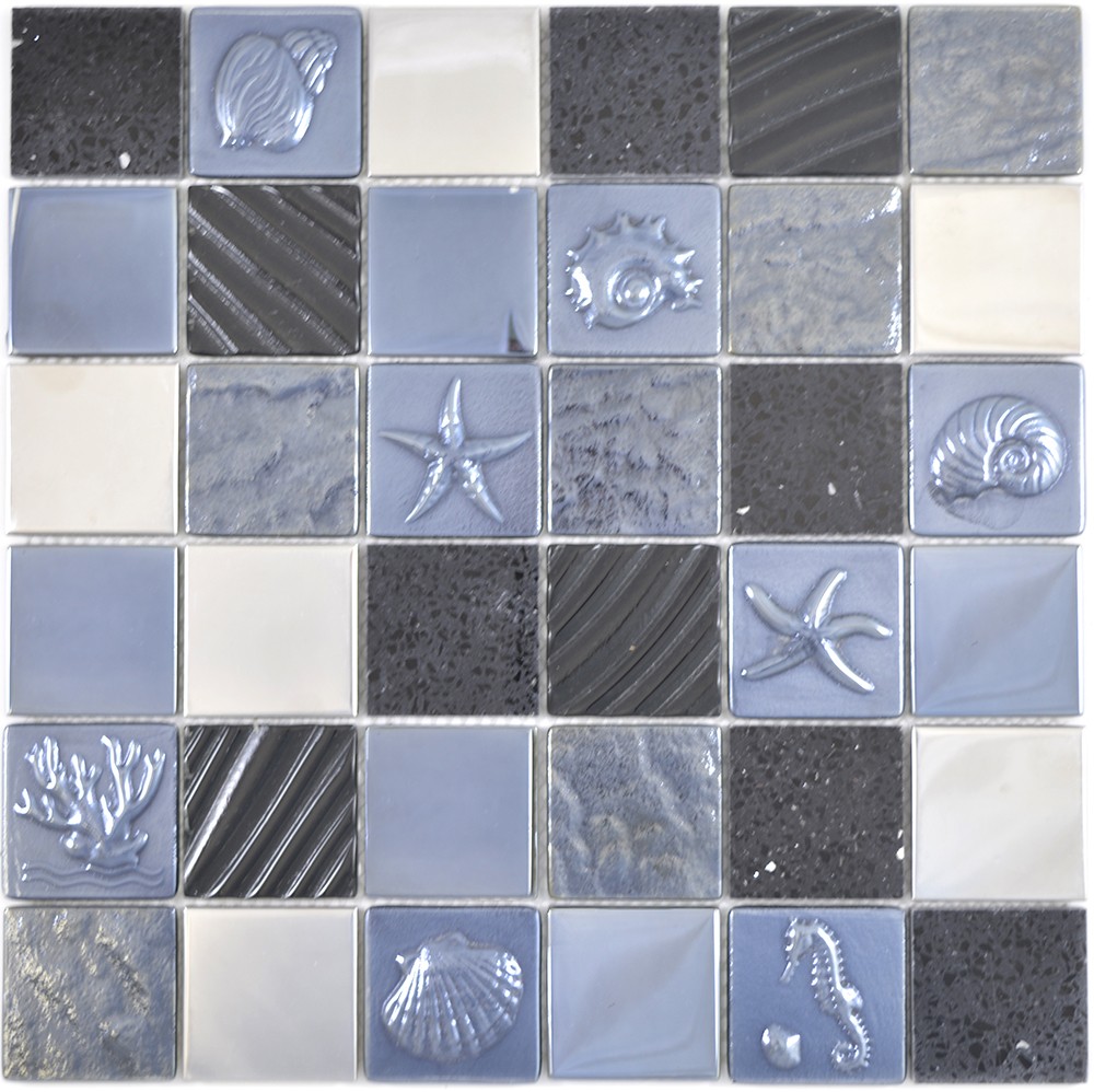Svart Silver Komposit Kristall Mosaik Mix | Ekosten.se