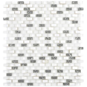 Mosaik Kristall Natursten Mussla Vit Mix | Ekosten.se
