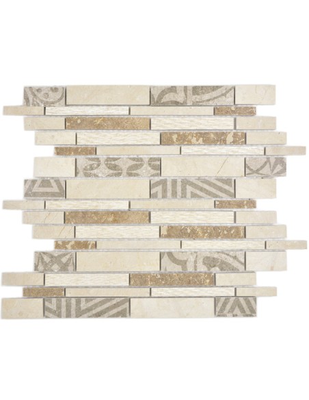 Marmor Keramik Stavmosaik Beige | Ekosten.se