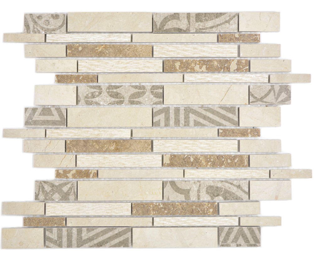 Marmor Keramik Stavmosaik Beige | Ekosten.se