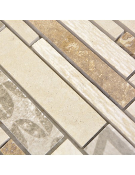 Marmor Keramik Stavmosaik Beige | Ekosten.se