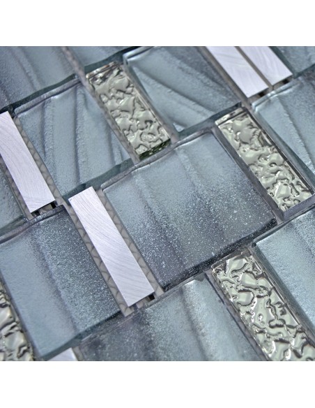 Kristall Metall Mosaik Silver Grå | Ekosten.se