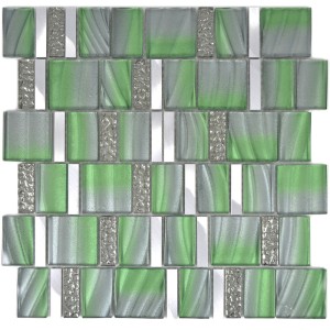 Kristall Metall Mosaik Silver Grön | Ekosten.se