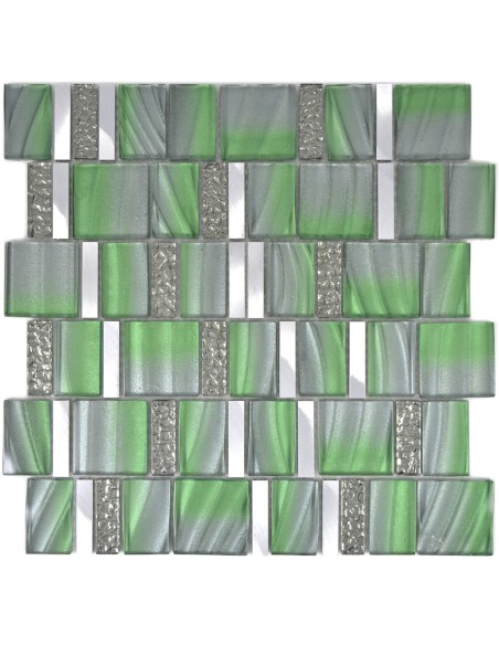 Kristall Metall Mosaik Silver Grön | Ekosten.se