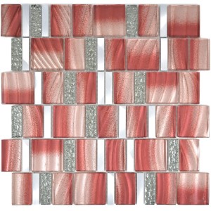 Kristall Metall Mosaik Silver Röd | Ekosten.se