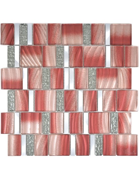 Kristall Metall Mosaik Silver Röd | Ekosten.se