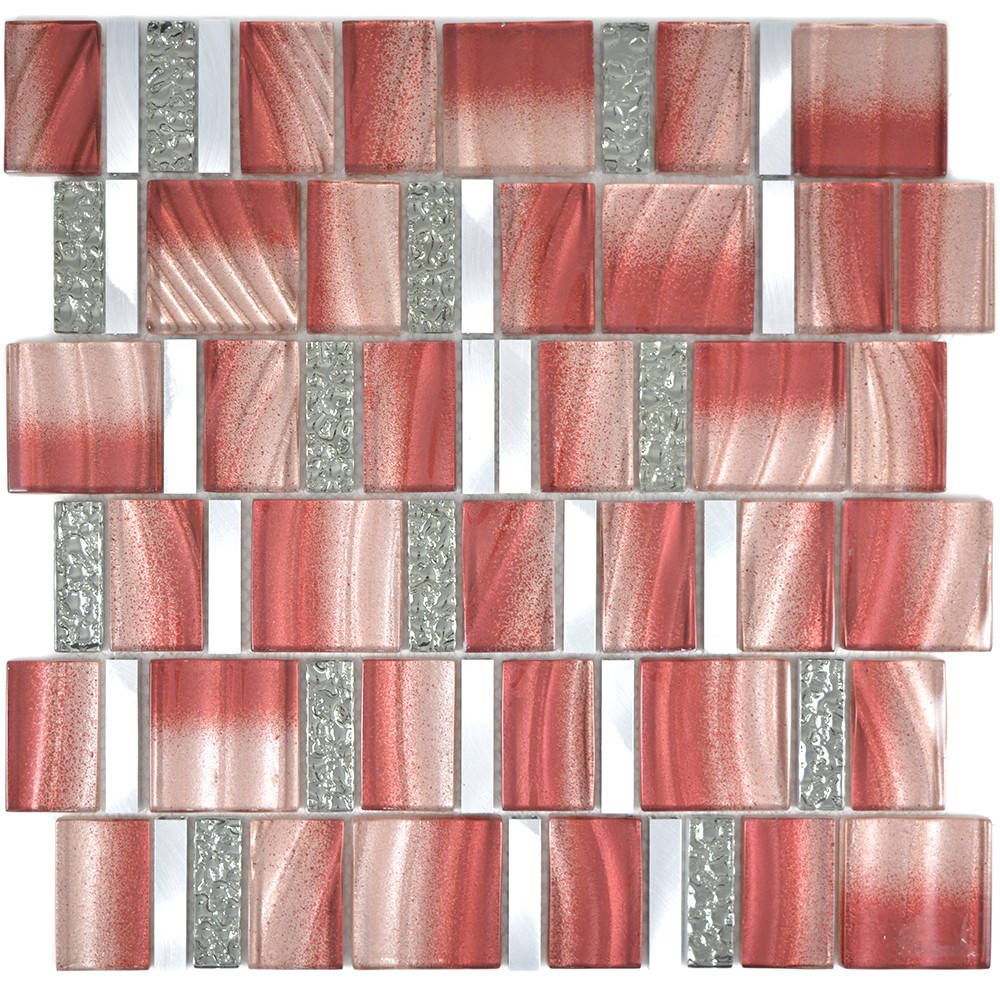 Kristall Metall Mosaik Silver Röd | Ekosten.se
