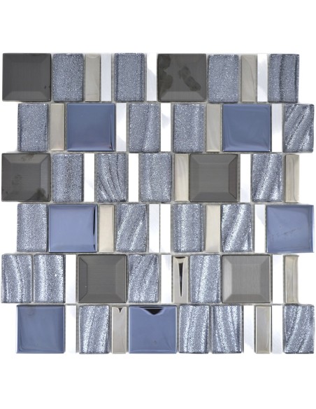 Kristall Metall Mosaik Silver Svart | Ekosten.se