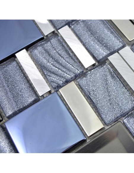 Kristall Metall Mosaik Silver Svart | Ekosten.se