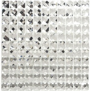 Spegel Kristallmosaik Glänsande Vit 23x23mm | Ekosten.se