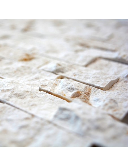 Vit Kalksten Natursten Mosaik Splitface | Ekosten.se