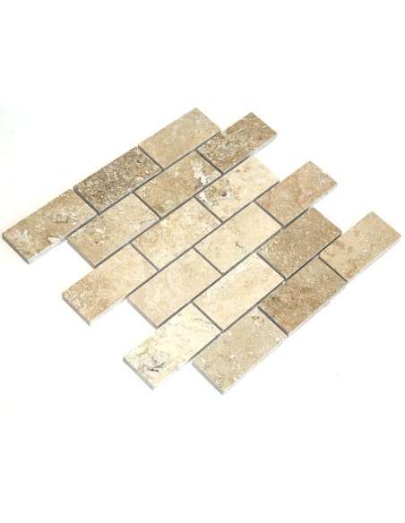 Travertin Brickmosaik Murförband Philadelphia | Ekosten.se