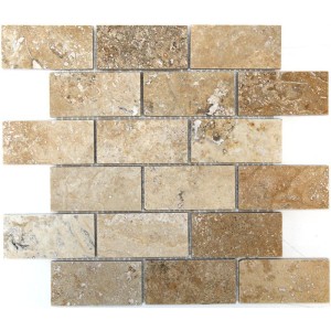 Travertin Brickmosaik Murförband Philadelphia | Ekosten.se