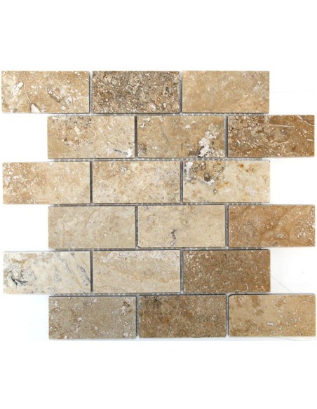 Travertin Brickmosaik Murförband Philadelphia | Ekosten.se
