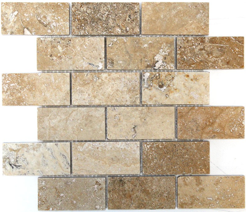Travertin Brickmosaik Murförband Philadelphia | Ekosten.se
