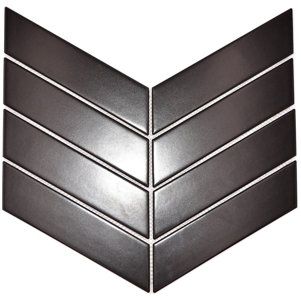 Fiskben Klinker Chevron Svart Matt | Ekosten.se