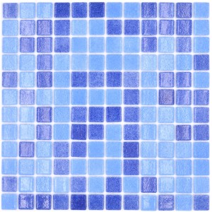 Glasmosaik Eco Blå Mix Blank | Ekosten.se
