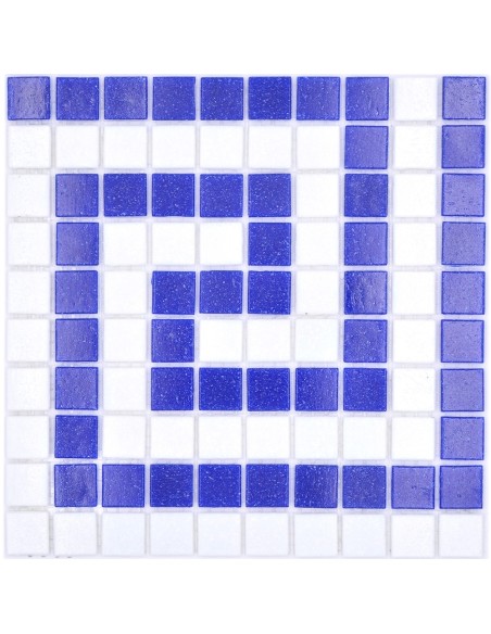 Bård Glas Mosaik Blå Vit Mix | Ekosten.se