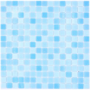 Glasmosaik Blank Ljusblå Mix | Ekosten.se