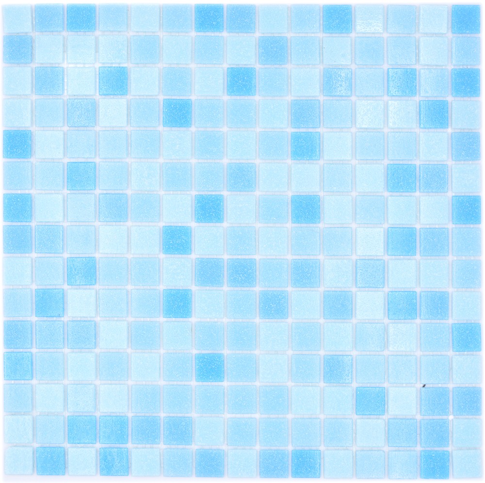 Glasmosaik Blank Ljusblå Mix | Ekosten.se
