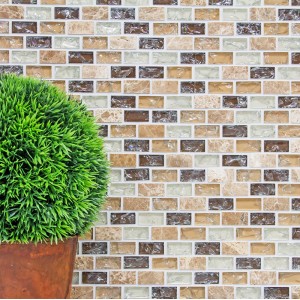 Kristall Marmor Brickmosaik Beige | Ekosten.se