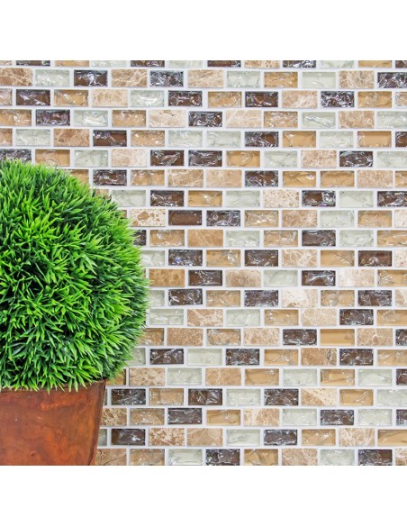 Kristall Marmor Brickmosaik Beige | Ekosten.se