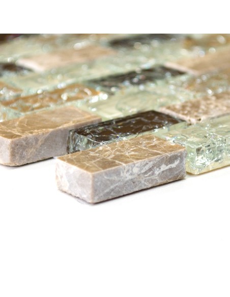 Kristall Marmor Brickmosaik Beige | Ekosten.se
