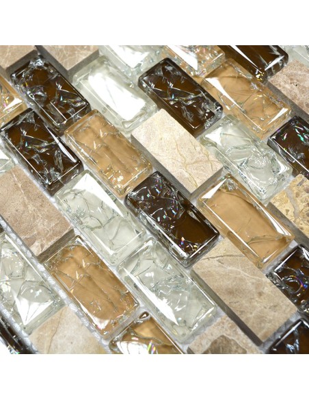 Kristall Marmor Brickmosaik Beige | Ekosten.se