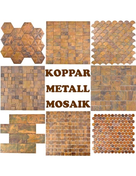 Koppar Fiskfjäll Metallmosaik | Ekosten.se