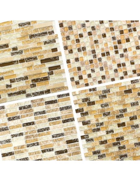 Stavmosaik Kristall Marmor Ljusbeige | Ekosten.se